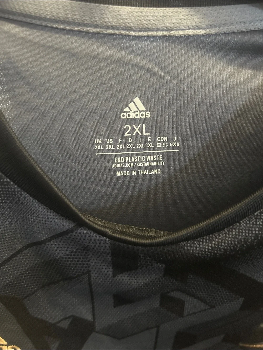 adidas Arsenal Black and Gold Training Jersey